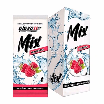 Bebida instantánea Mix sabor frambuesa sin azúcar, producto utilizado en la reeducación alimentaria por la nutricionista de Cádiz Alicia García.